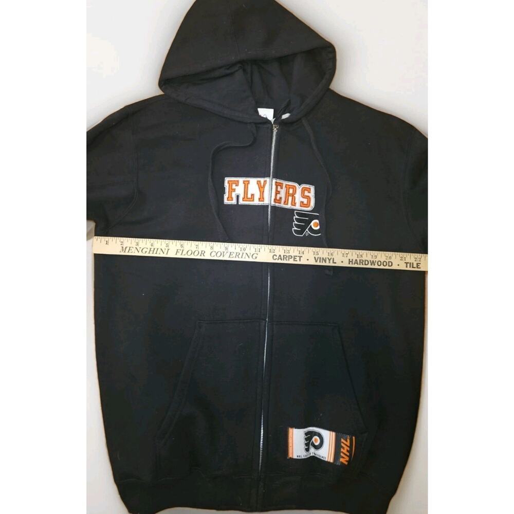 New! Philadelphia Flyers Hockey Full Zip Hoodie Sweatshirt Black Size Med NWT - Picture 5 of 6